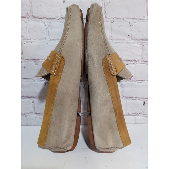Donald J. Pliner Mens Vergil Tan Brown Suede Slip-On Driving Loafer Shoes 11.5 - Picture 6 of 15